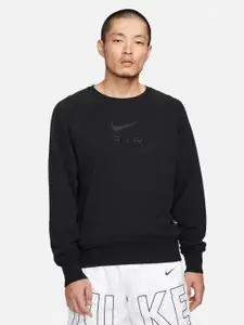 Nike Embroidered Brand Logo Loose Fit Pure Cotton AIR FT CREW Sweatshirt