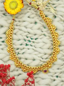 GRIIHAM Gold-Plated Maharastra Thusi Necklace