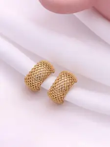 Mitali Jain Gold Plated Contemporary Half Hoop Earrings
