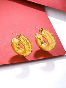 Mitali Jain Women Gold-Plated Contemporary Half Hoop Earrings