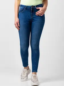 SPYKAR Women Super Skinny Fit High-Rise Heavy Fade Jeans