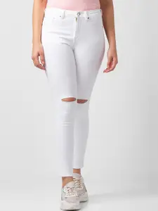 SPYKAR Women Cotton Super Skinny Fit Slash Knee Jeans