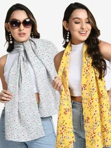 V&M Women Pack of 2 Printed Scarf