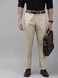 Park Avenue Men Textured Smart Fit Formal Trousers
