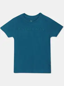 U.S. Polo Assn. Kids Boys Embroidered Pure Cotton T-shirt