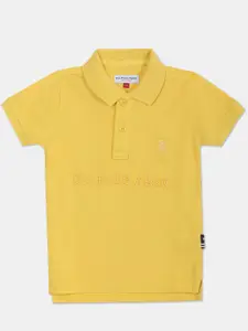 U.S. Polo Assn. Kids Boys Embroidered Polo Collar Pure Cotton T-shirt