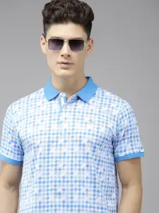 Park Avenue Checked Polo Collar Pure Cotton Slim Fit T-shirt