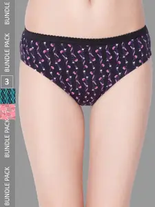 Dollar Missy Pack of 3 Deep Printed Outer Elasticated Hipster Panty MMBB-101P-ASST03-PO3