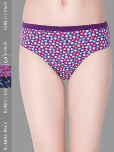 Dollar Missy Pack of 3 Deep Printed Outer Elasticated Hipster Panty MMBB-101P-ASST01-PO3