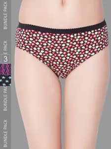 Dollar Missy Pack of 3 Deep Printed Outer Elasticated Hipster Panty MMBB-101P-ASST02-PO3