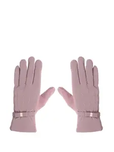 FabSeasons Women Solid Winter Gloves With Touchscreen Fingers