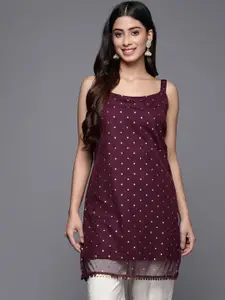 Ahalyaa Polka Dot Printed Kurti