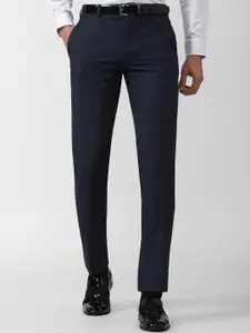 Van Heusen Men Checked Slim Fit Trousers