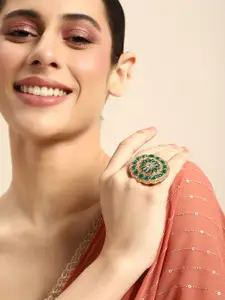 Anouk Women Studded Adjustable Finger Ring