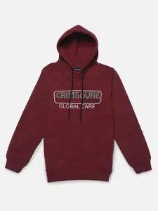 Crimsoune Club Boys Printed Hooded Cotton Sweatshirt