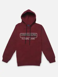 Crimsoune Club Boys Printed Hooded Cotton Sweatshirt