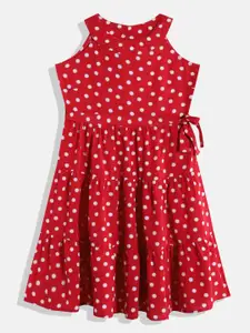 M&H Juniors Girls Polka Dot Print Dress