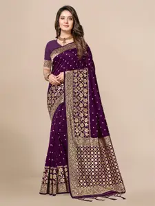 Mitera Woven Design Zari Silk Blend Banarasi Saree