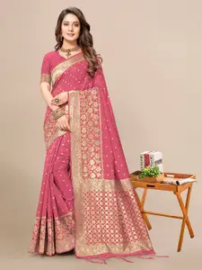 Mitera Woven Design Silk Blend Banarasi Zari Saree