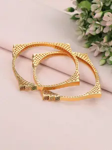 AccessHer Set Of 2 Women Gold-Plated Bangles