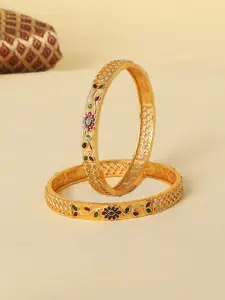 AccessHer Set Of 2 Gold-Plated Bangles