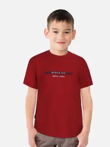 Gini and Jony Boys Cotton Typography Printed T-shirt