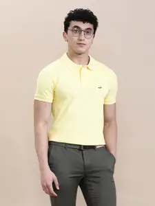 Crocodile Men Polo Collar Slim Fit Cotton T-shirt