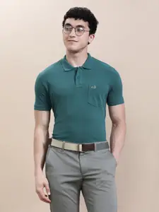 Crocodile Men Polo Collar Slim Fit Cotton T-shirt