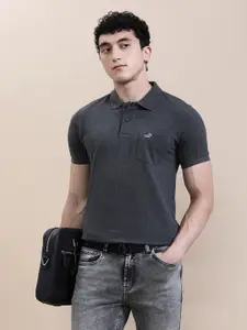 Crocodile Men Polo Collar Cotton T-shirt