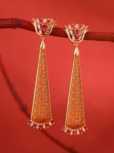 Tistabene Gold-Plated Floral Drop Earrings