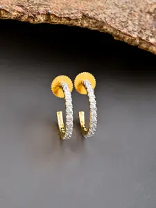 Tistabene Gold Plated Classic Half Hoop Earrings