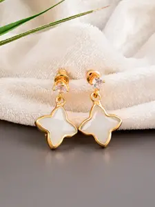 Tistabene Gold-Plated Star Shaped Drop Earrings