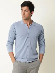 RARE RABBIT Men Shirt Collar Cotton Sweatshirt
