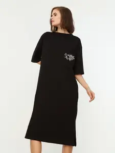 Trendyol Boat Neck A-Line Dress