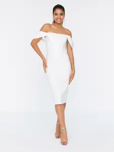 Trendyol Off-Shoulder Sheath Dress