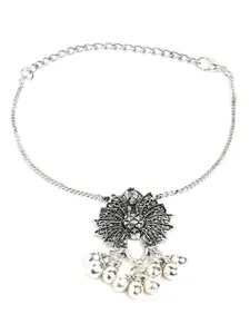 Binnis Wardrobe Silver-Plated Peacock Anklets