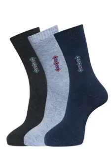 Dollar Socks Men Pack Of 3 Assorted Wool Anti-Odour Calf-Length Socks