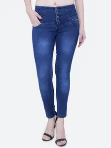FCK-3 Women Vegas Skinny Fit High-Rise Light Fade Stretchable Cotton Jeans