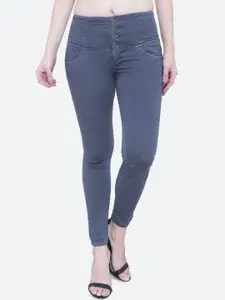 FCK-3 Women Vegas Skinny Fit High-Rise Low Distress Stretchable Jeans