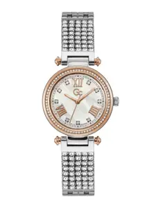 GC Women Embellished Dial Stainless Steel Bracelet Style Straps Analogue Watch Y47009L1MF