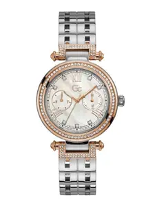 GC Women Embellished Dial Stainless Steel Bracelet Style Straps Analogue Watch Y78003L1MF