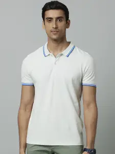 Celio Men White Polo Collar T-shirt
