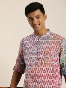 Taavi Dabu Ethnic Motifs Dyed Kurta