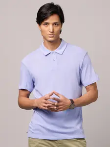 Celio Men Blue Polo Collar T-shirt
