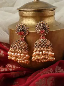 TEEJH Dome Shaped Jhumkas Earrings