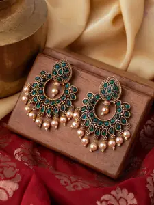 TEEJH Gold-Plated Classic Drop Earrings