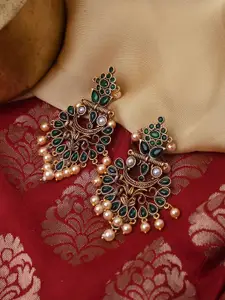 TEEJH Gold-Plated Classic Drop Earrings