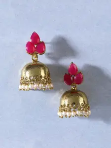 Yellow Chimes Set of 2 Gold-Plated Jhumkas
