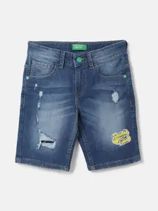 United Colors of Benetton Boys Washed Denim Shorts