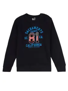 Bodycare Kids Boys Typography Printed Cotton Pullover Sweatshirt